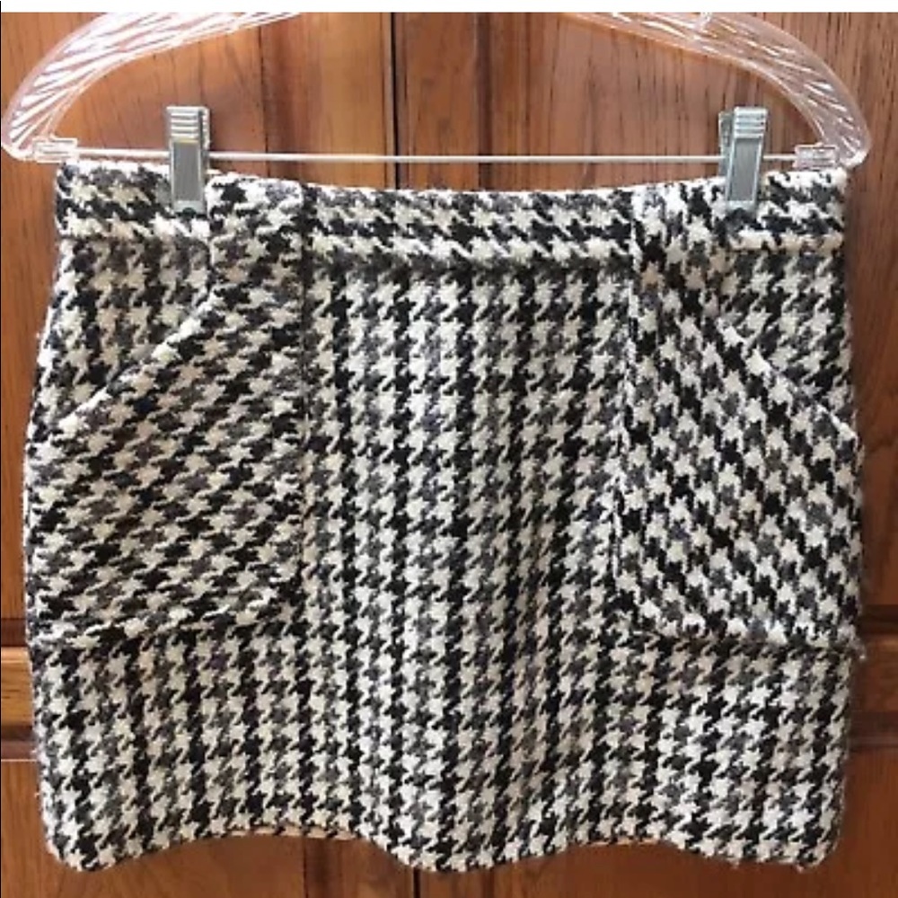 J.Crew Wool Houndstooth Mini-Skirt